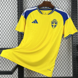 2026-27 Sweden Home Fans Soccer Jersey (Right-Arm Patch)