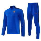 2026-27 France Fancy blue Half Pull Tracksuit (半拉链)