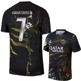 25-26 PSG Jordan Night Edition Kvaratskhelia # 7 Labubu Print Fans Soccer jersey