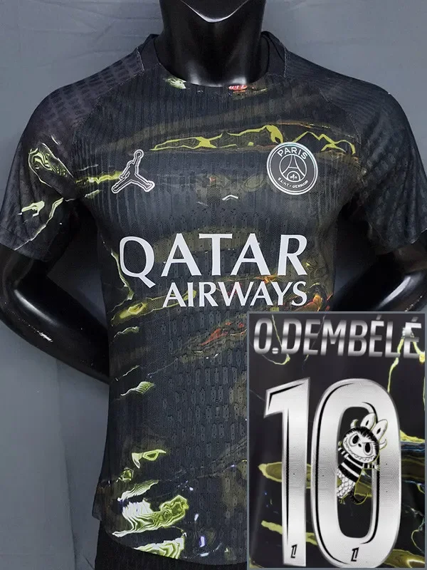 25-26 PSG Jordan Night Edition O.Dembélé #10 Labubu Print Player Version Soccer jersey
