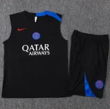25-26 PSG Black Tank top and shorts suit #D25239