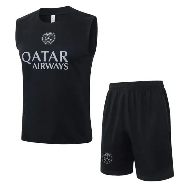 25-26 PSG Jordan Black Tank top and shorts suit #D25278