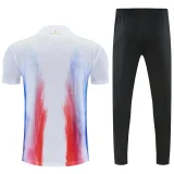 26-27 PSG White Short shirts and Long trousers Suit (圆领)
