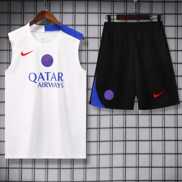 25-26 PSG White Tank top and shorts suit