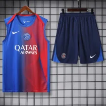 25-26 PSG Blue red Tank top and shorts suit