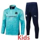 25-26 Marseille Lake blue Kids Half Pull Tracksuit #E25194(童装)(半拉链)