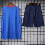 25-26 PSG Blue red Tank top and shorts suit