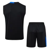 25-26 PSG Black Tank top and shorts suit #D25239