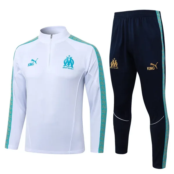 25-26 Marseille White Half Pull Tracksuit #B25146(半拉链)