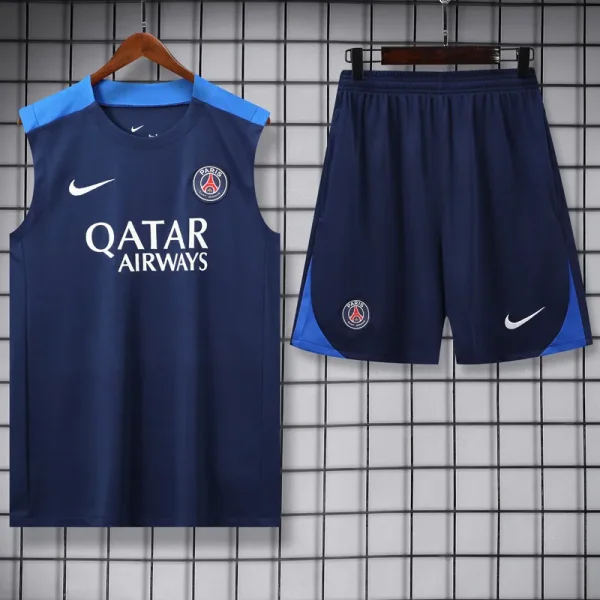 25-26 PSG Royal blue Tank top and shorts suit