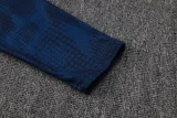 25-26 Marseille Royal blue Kids Half Pull Tracksuit #E25197(童装)(半拉链)