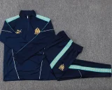 25-26 Marseille Royal blue Kids Half Pull Tracksuit #E25237(童装)(半拉链)