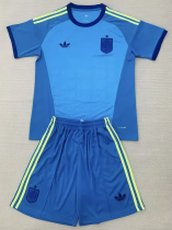 2026-27 Spain Lake blue Goalkeeper Kids Soccer Jersey