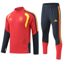 2026-27 Spain Red Half Pull Tracksuit (半拉链)