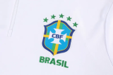 2026-27 Brazil White Half Pull Tracksuit (半拉链)