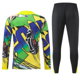 2026-27 Brazil Green Kids Half Pull Tracksuit (童装)(涂鸦半拉链)