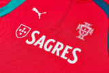2026-27 Portugal Red Half Pull Tracksuit (半拉链)