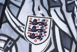 2026-27 England White Kids Half Pull Tracksuit (童装)(涂鸦半拉链)