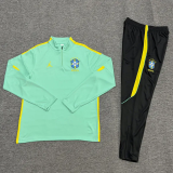 2026-27 Brazil Light green Half Pull Tracksuit (半拉链)