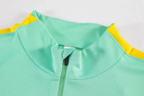 2026-27 Brazil Light green Half Pull Tracksuit (半拉链)