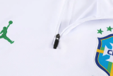 2026-27 Brazil White Half Pull Tracksuit (半拉链)