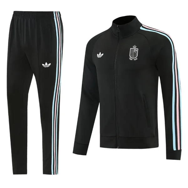 2026-27 Belgium Black Jacket Tracksuit #01