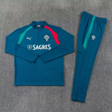 2026-27 Portugal Lake blue Half Pull Tracksuit (半拉链)