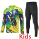 2026-27 Brazil Green Kids Half Pull Tracksuit (童装)(涂鸦半拉链)