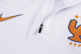 2026-27 France White Half Pull Tracksuit (半拉链)