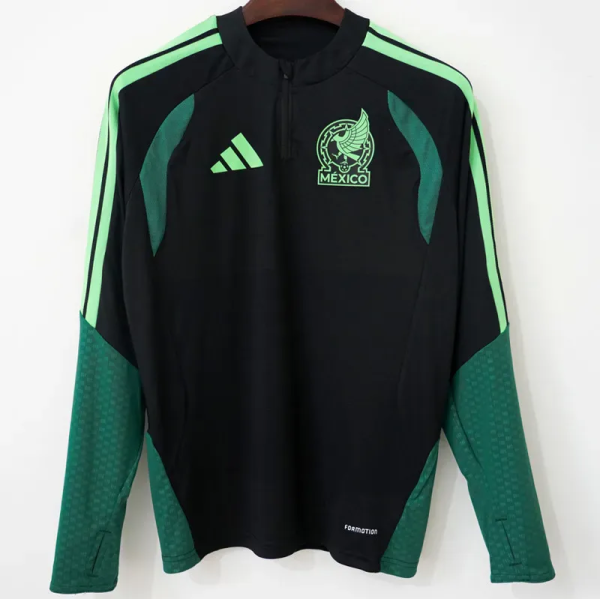 2026-27 Mexico Black Top Half Pull Tracksuit (半拉上衣)