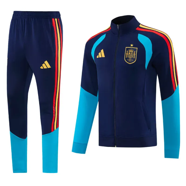 2026-27 Spain Royal blue Jacket Tracksuit #02
