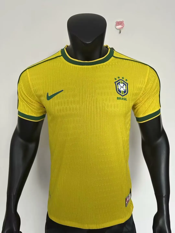 1998 Brazil Home Player Version 球员 Retro Soccer Jersey
