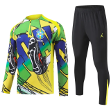 2026-27 Brazil Green Half Pull Tracksuit (涂鸦半拉链)