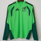 2026-27 Mexico Green Top Half Pull Tracksuit (半拉上衣)