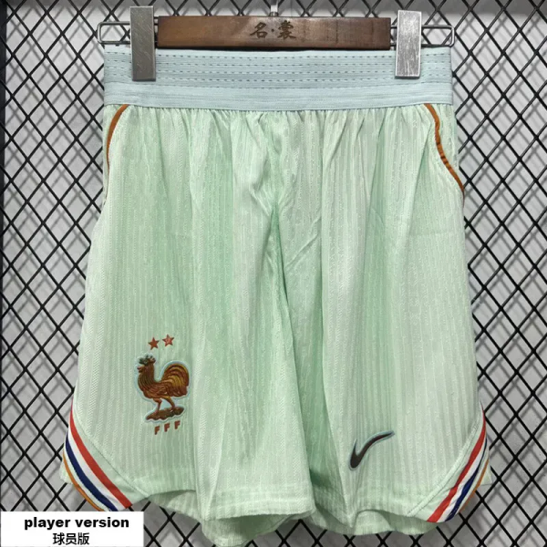2026-27 France Away Player Version Shorts Pants (浅绿色)(球员短裤)