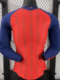 2026-27 Spain Home Long Sleeve Player Version Soccer Jersey (长袖球员)