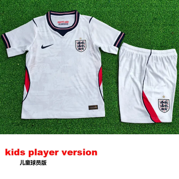 2026-27 England Home Kids Player Version Soccer Jersey (球员童装)