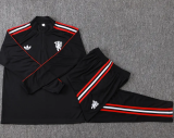 26-27 Man Utd Black Half Pull Tracksuit #B26048(半拉链)