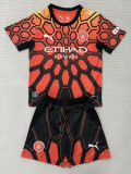 26-27 Man City Orange Goalkeeper Kids Soccer Jersey