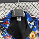 26-27 Man Utd Black White Windbreaker