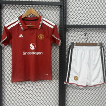 26-27 Man Utd Home Kids Soccer Jersey