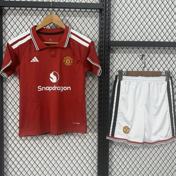 26-27 Man Utd Home Kids Soccer Jersey