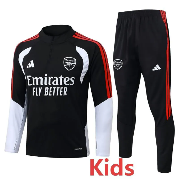 26-27 ARS Black Kids Half Pull Tracksuit #E26040(童装)(半拉链)