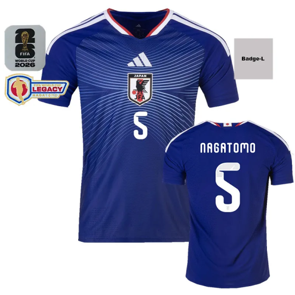 2026-27 Japan Home World Cup Legacy Nagatomo #5 Fans Soccer Jersey