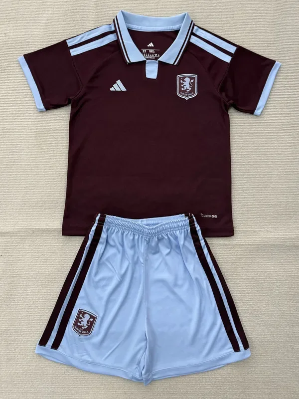 26-27 Aston Villa Home Kids Soccer Jersey