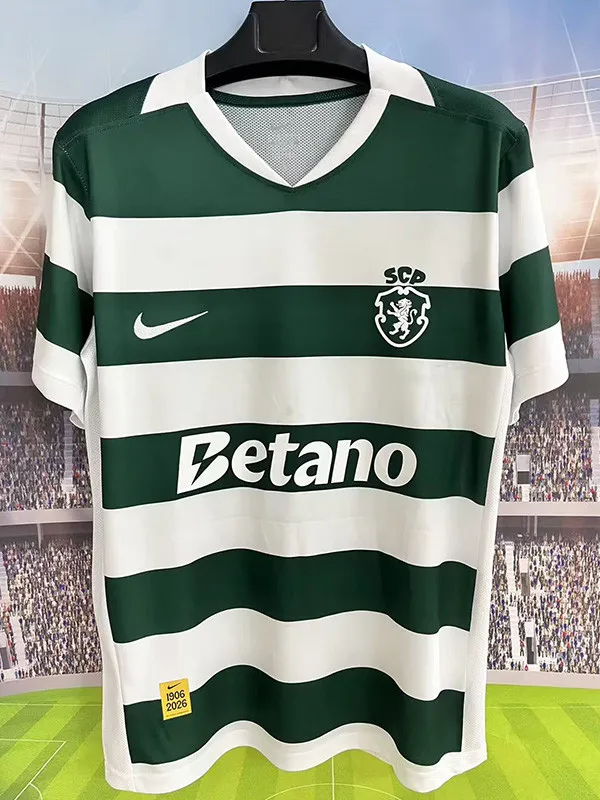 26-27 Sporting Lisbon Home Fans Soccer Jersey