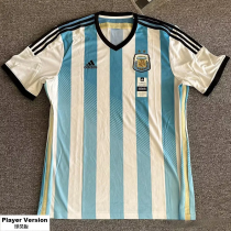 2014 Argentina Home Player Version 球员 Retro Soccer Jersey