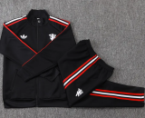 26-27 Man Utd Black Kids Jacket Tracksuit #E26065(童装)