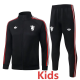 26-27 Man Utd Black Kids Jacket Tracksuit #E26065(童装)