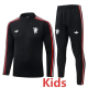 26-27 Man Utd Black Kids Half Pull Tracksuit #E26072(童装)(半拉链)